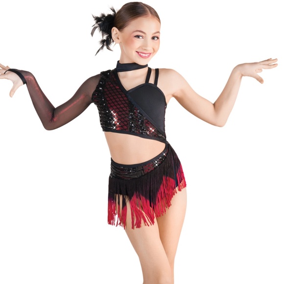 Revolution Tenth House SELENE Leotard – Adult Large Red & Black Dance Costume - Picture 1 of 16
